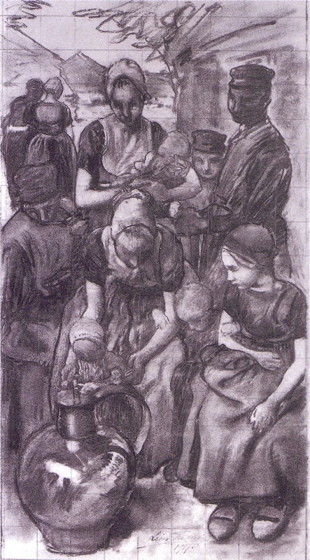 Studio per Une scène campagnarde, 1917